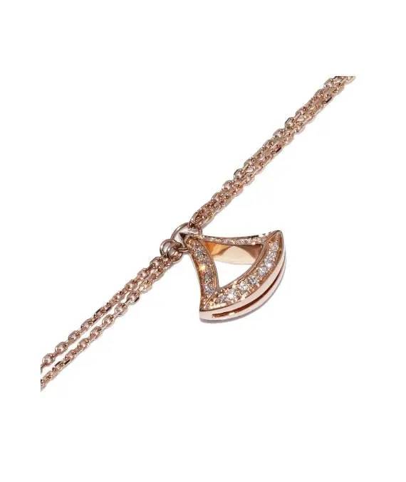 Bvlgari Size 19 Diva Dream Diamond Bracelet In 18k Rose Gold Gold Gold Very good - Front View