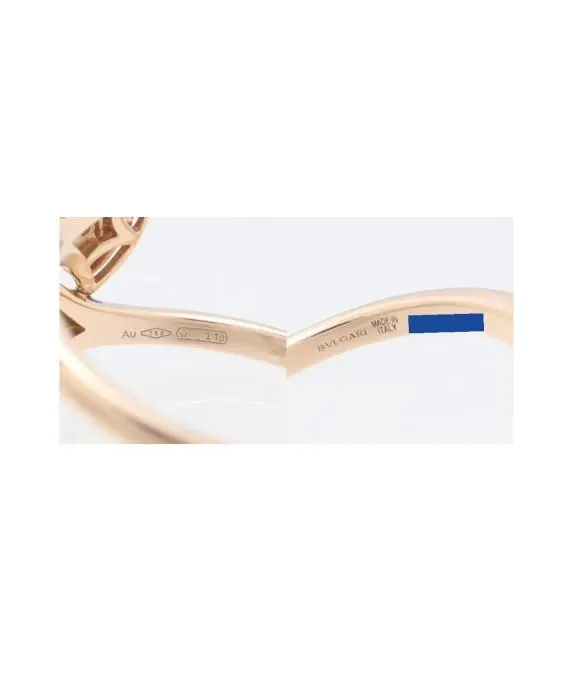 Bvlgari Size 9 Diva Dream Diamond and Mother-of-Pearl Ring In 18k Rose Gold Gold Gold Very good - Model View