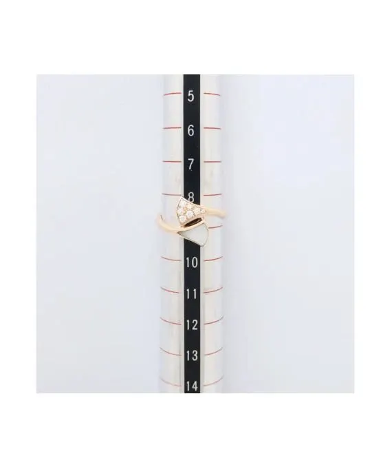 Bvlgari Size 9 Diva Dream Diamond and Mother-of-Pearl Ring In 18k Rose Gold Gold Gold Very good - Box View