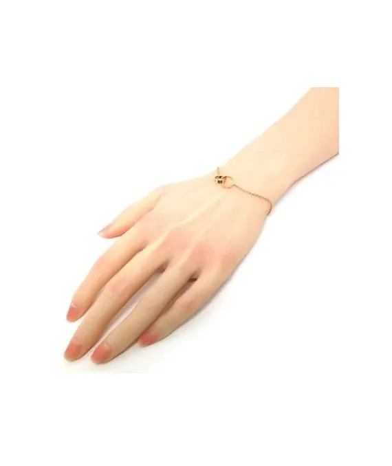 Cartier Baby Love Circle Link Bracelet In 18k Pink Gold Pink Gold Very good - Model View
