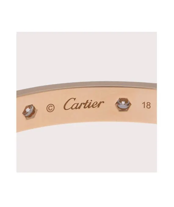 Cartier Diamond Encrusted Size 18 Love Bracelet in 18k Yellow Gold Yellow Gold Very good - Model View