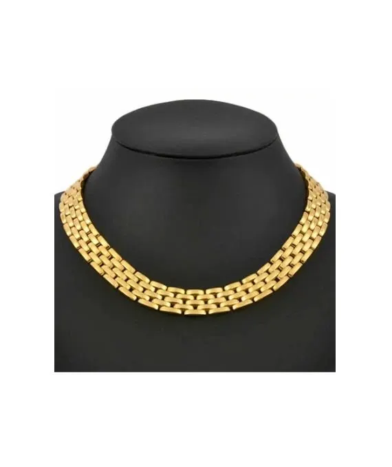 Cartier Mailon Panthere 5 Row Necklace In 18k Yellow Gold Yellow Gold Very good - Back View