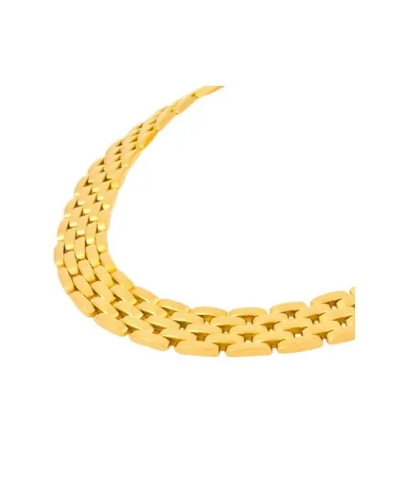 Cartier Mailon Panthere 5 Row Necklace In 18k Yellow Gold Yellow Gold Very good - Model View