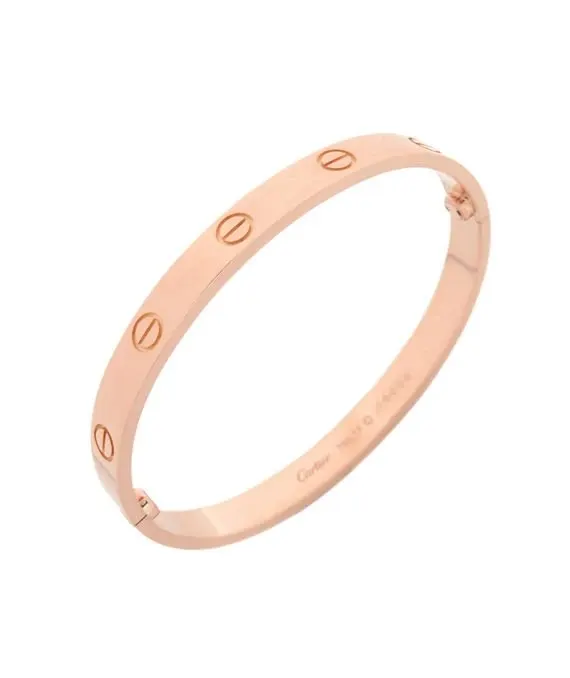 Cartier Pink Gold Love Bracelet 18k Size 16 With Driver Pink Gold Very good - Front View