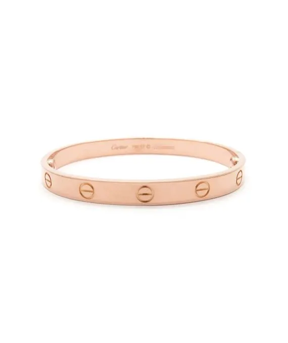 Cartier Pink Gold Love Bracelet 18k Size 16 With Driver Pink Gold Very good - Back View
