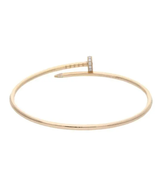 Cartier size 17 Juste Un Clou Bracelet SM Dia K18PG Pave Diamond Small Bracelet MultiColor Good - Back View