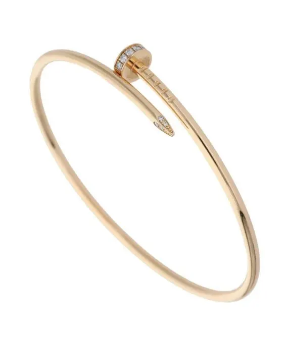 Cartier size 17 Juste Un Clou Bracelet SM Dia K18PG Pave Diamond Small Bracelet MultiColor Good - Model View
