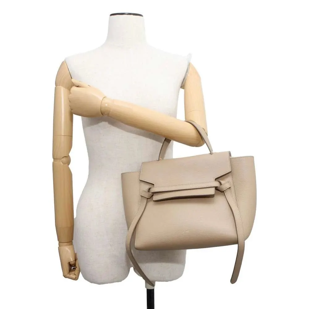 Celine Beige Leather Micro Belt Bag Beige Leather Very good - Model View