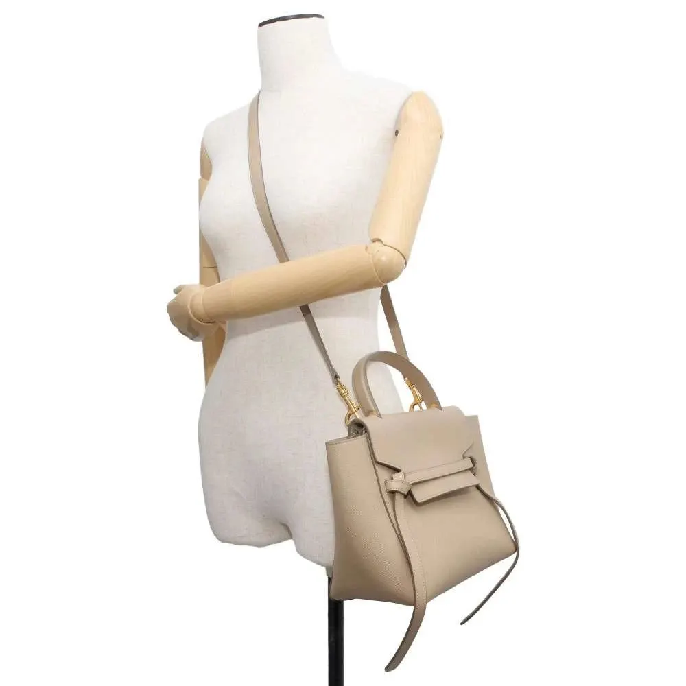 Celine Beige Leather Micro Belt Bag Beige Leather Very good - Box View