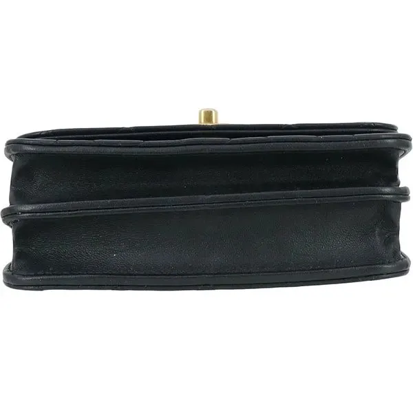 Chanel Black Lambskin Leather Mini 23s Camellia Crush Wallet on Chain Bag Black Leather Very good - Box View