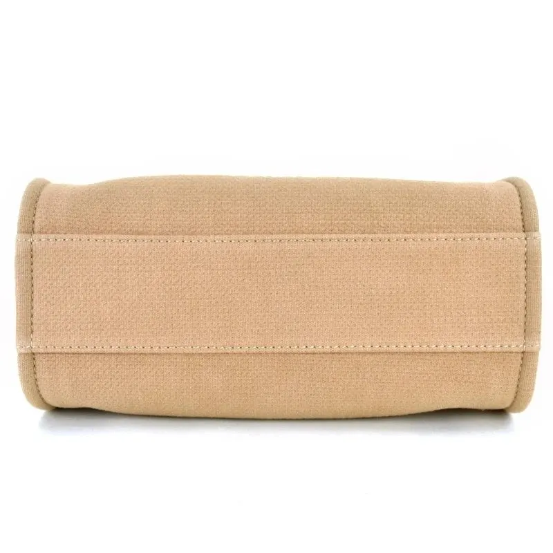Chanel Deauville Medium Size Beige Color Canvas Tote Bag Beige Canvas Very good - Model View