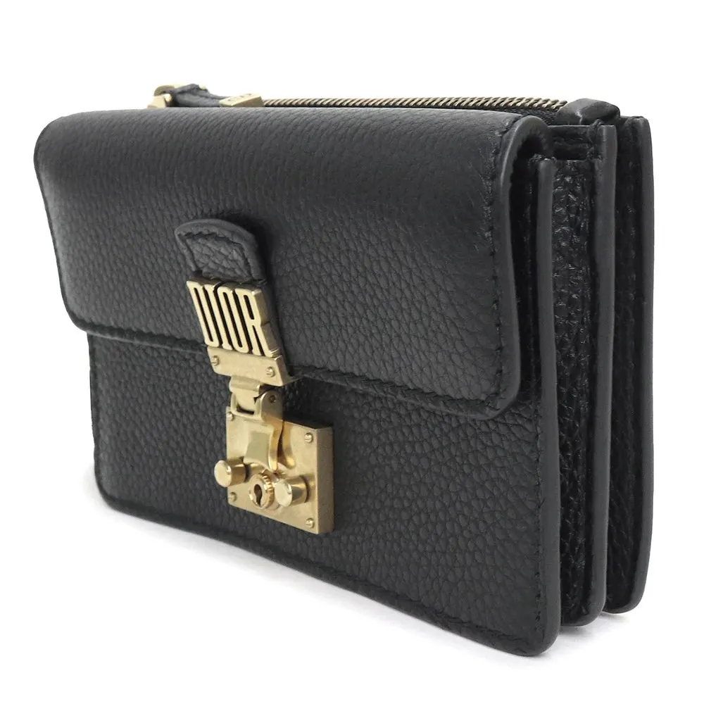 Dior Black Calfskin Leather Addict Clutch Bag Black Leather Very good - Inside View