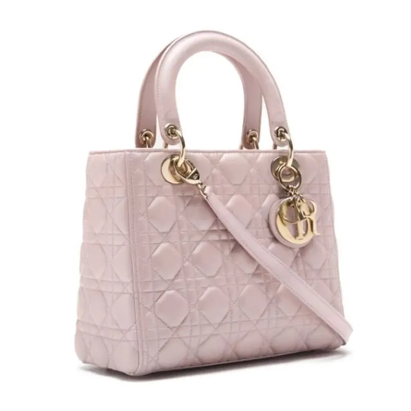 Dior Medium Pink Cannage Lambskin Pink Leather Very good - Inside View