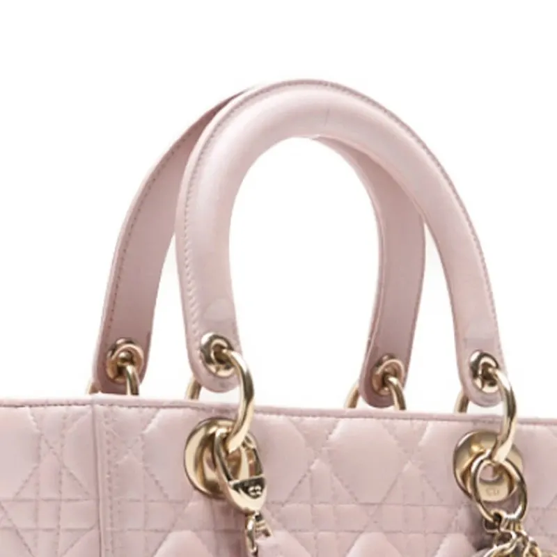 Dior Medium Pink Cannage Lambskin Pink Leather Very good - Box View