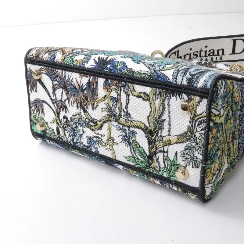 Dior Multicolor Étoile de Voyage Embroidery Lady D-Lite Medium Bag MultiColor Very good - Model View