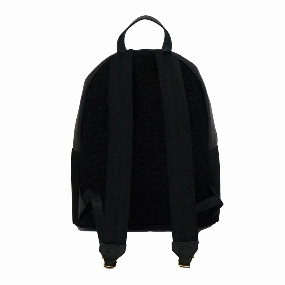 Fendi Black Nylon Calligraphy Embellished Logo Backpack Black Very good - Back View