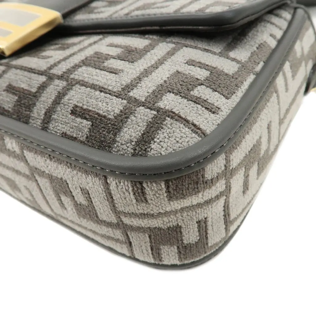 Fendi Grey Zucca Chenille Mamma Shoulder Bag Grey Never worn - Box View