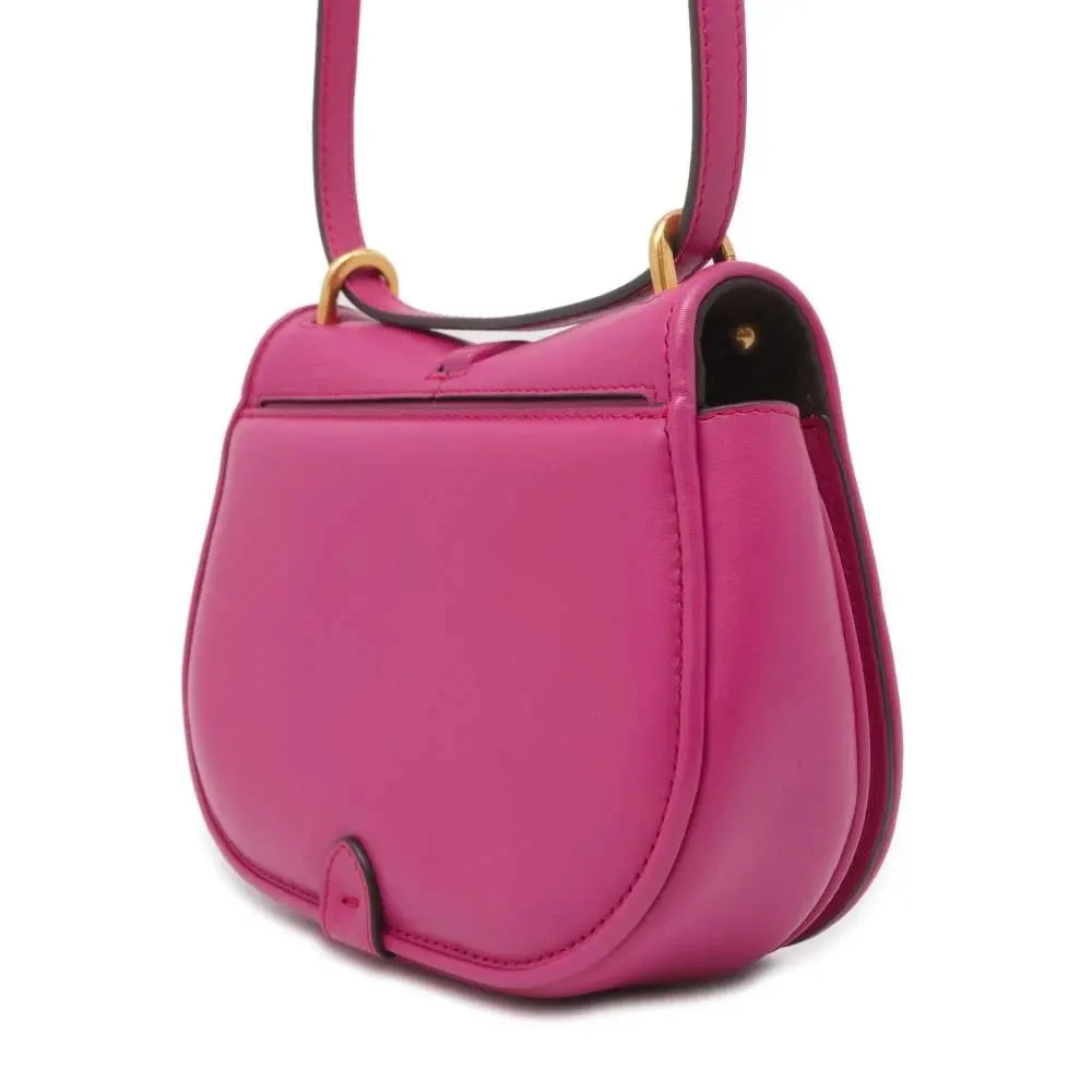 Fendi Pink Leather Small C'mon Shoulder Bag Pink Leather Very good - Back View