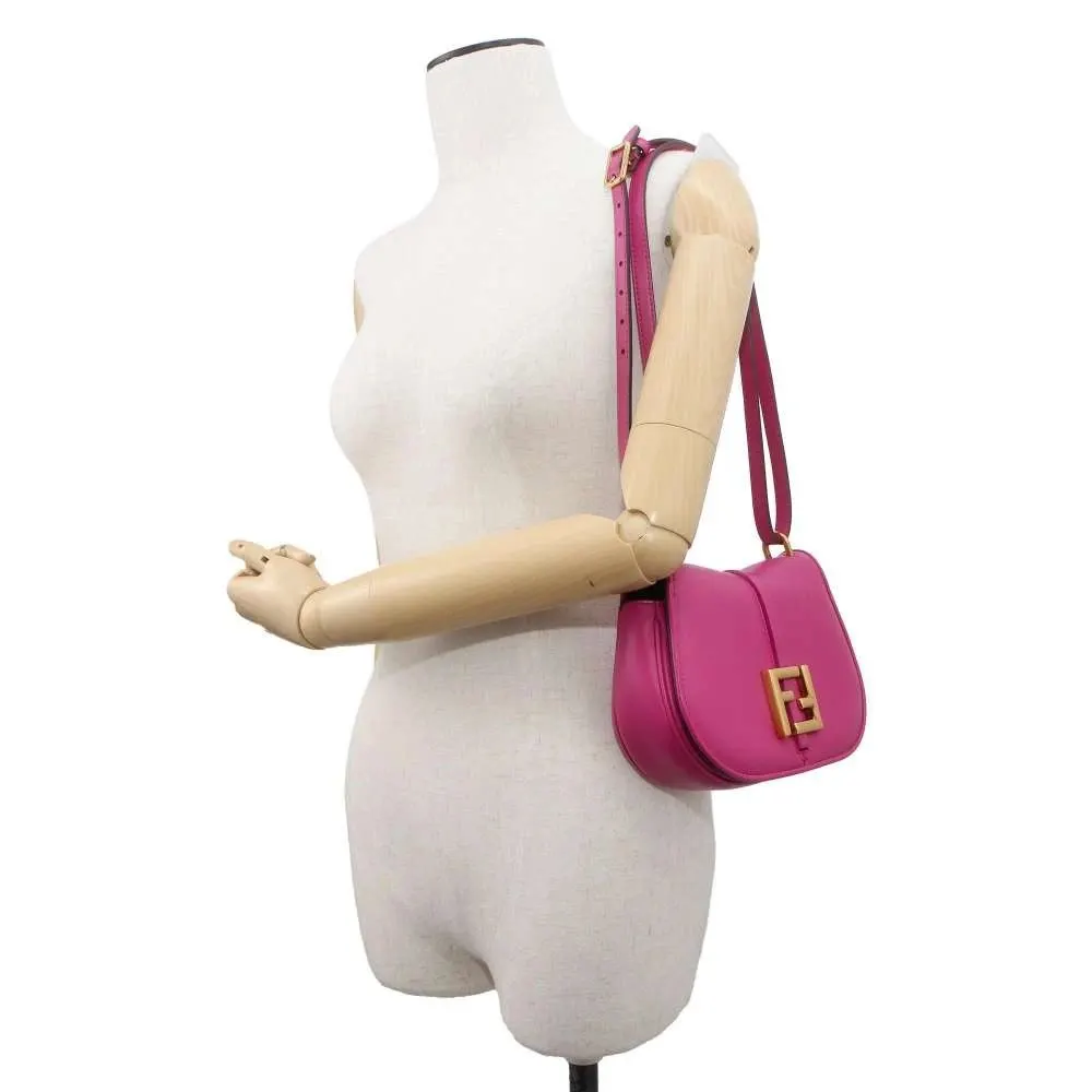 Fendi Pink Leather Small C'mon Shoulder Bag Pink Leather Very good - Model View