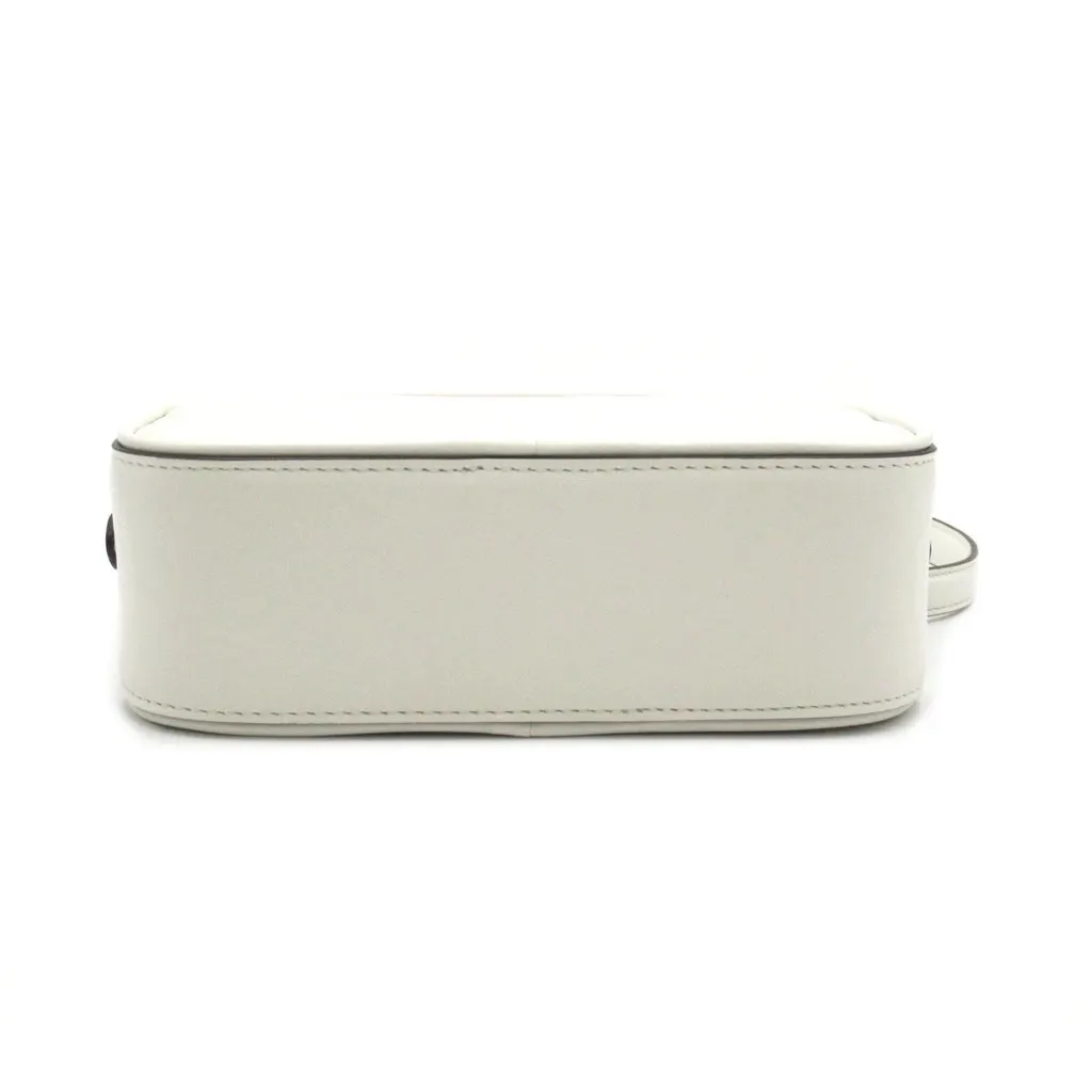 Fendi White Leather Mini Camera Shoulder Bag White Leather Never worn - Model View