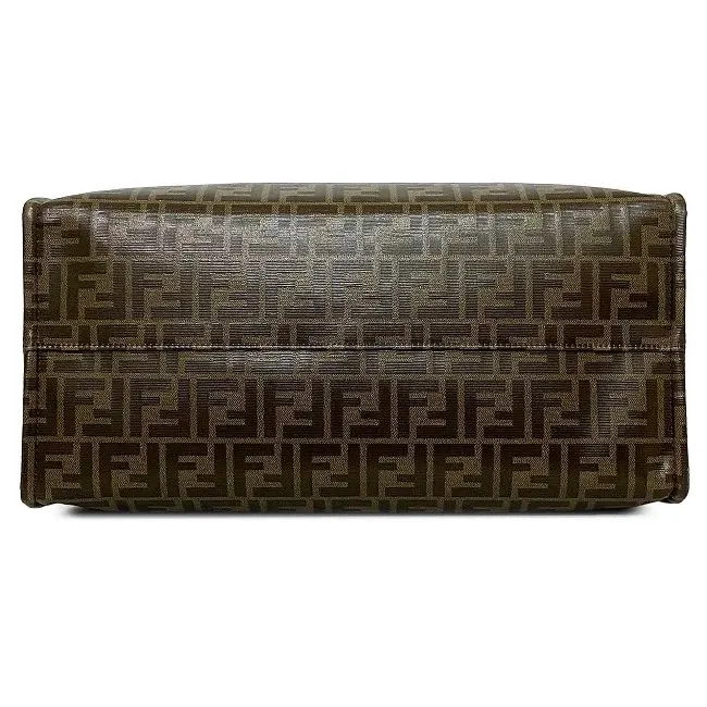 Fendi Fila Brown FF Monogram Printed Large Tote Bag Brown Leather Very good - Inside View
