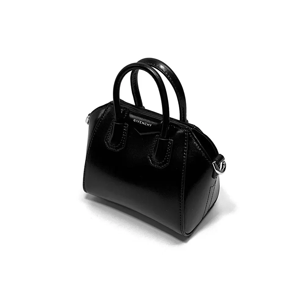 Givenchy Black Leather Micro Antigona Satchel Bag Black Leather Very good - Box View
