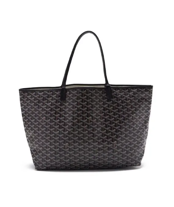 Goyard Black Goyardine Coated Canvas and Leather Mr./Ms. GM Tote Bag Black Leather Very good - Front View