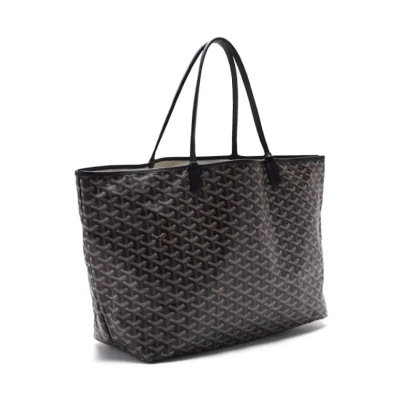 Goyard Black Goyardine Coated Canvas and Leather Mr./Ms. GM Tote Bag Black Leather Very good - Model View