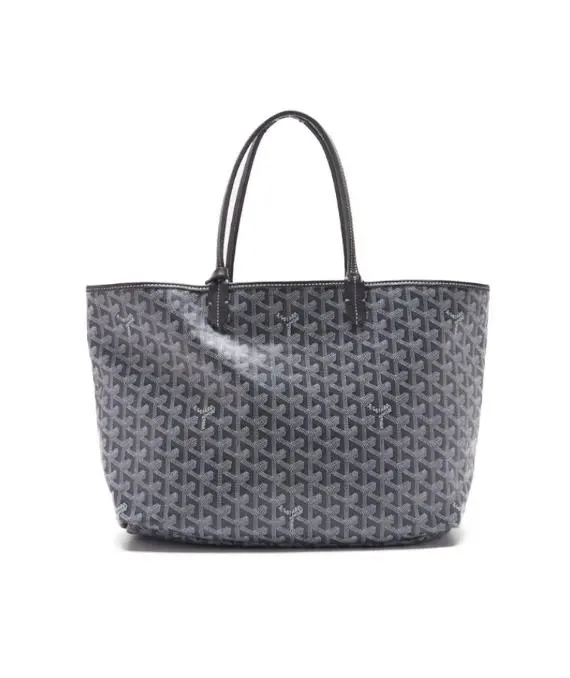 Goyard Gray Goyardine Coated Canvas and Leather Mr./Ms. PM Tote Bag Grey Leather Very good - Front View