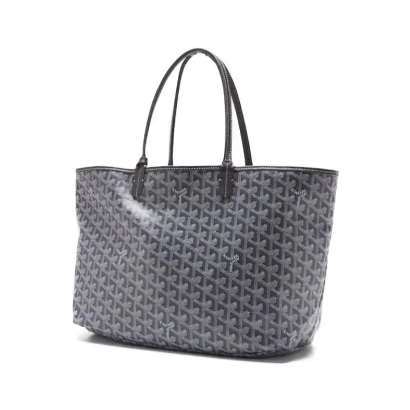 Goyard Gray Goyardine Coated Canvas and Leather Mr./Ms. PM Tote Bag Grey Leather Very good - Back View