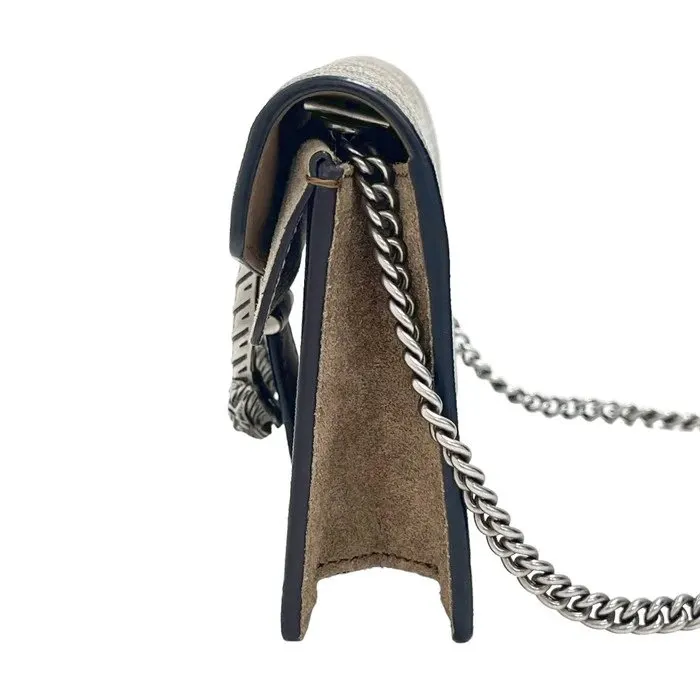 Gucci Beige GG Supreme Canvas and Suede Mini Dionysus Shoulder Bag Beige Canvas Very good - Inside View