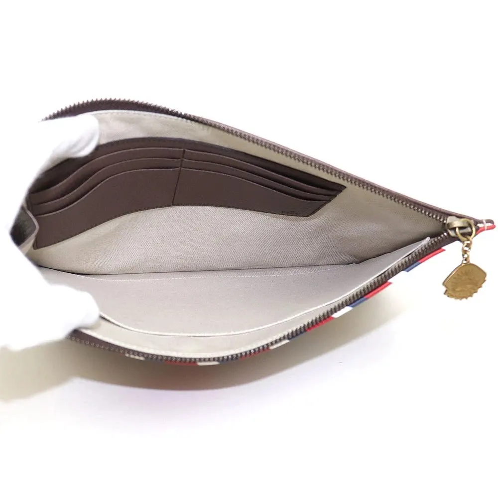 Gucci Beige GG Supreme Coated Canvas Courier Wristlet Pouch Beige Canvas Never worn - Box View
