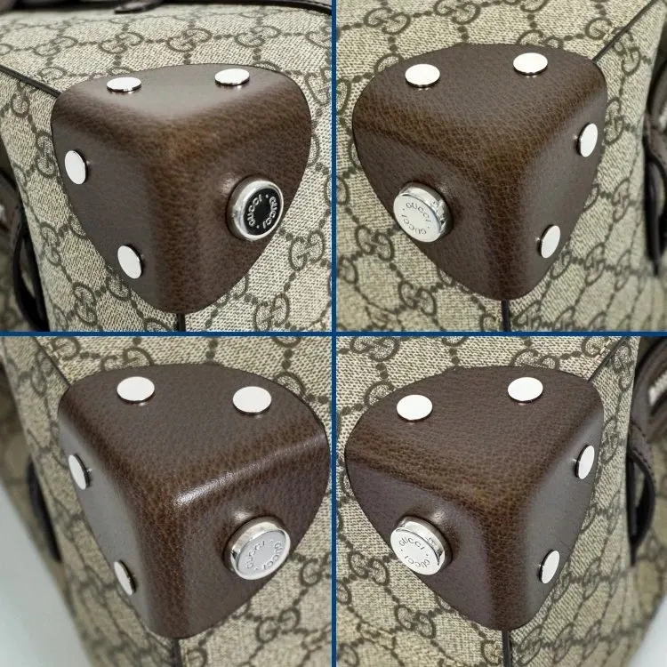 Gucci Beige/Brown GG Supreme Canvas and Leather Tote Bag Beige Canvas Very good - Box View