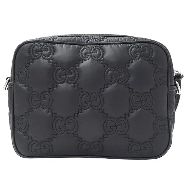 Gucci Black GG Matelasse Nylon Small Shoulder Bag Black Polyamide Very good - Back View