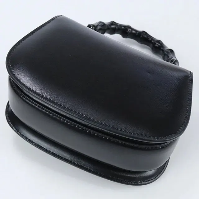 Gucci Black Leather Mini Bamboo 1947 Top Handle Bag Black Leather Very good - Model View
