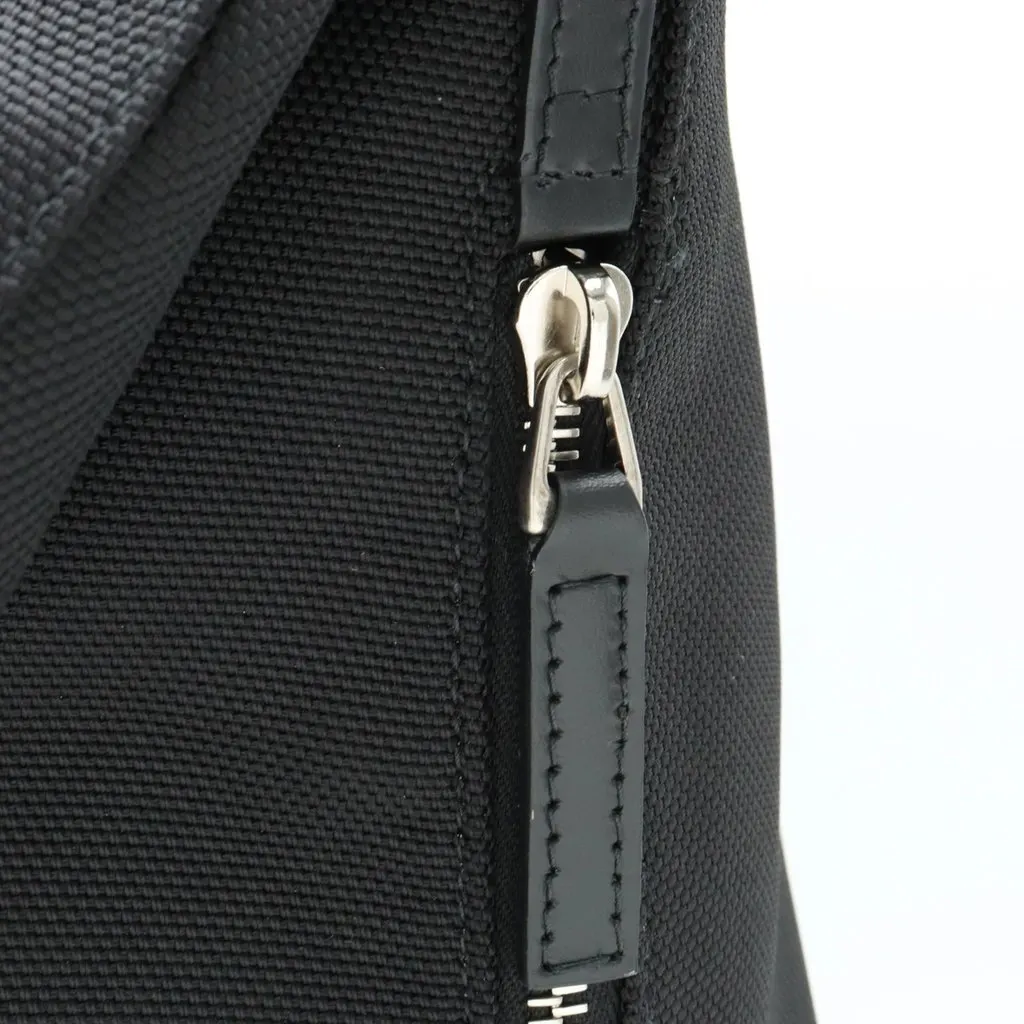 Gucci Black Techno Canvas Web Fold Over Backpack Black Canvas Very good - Model View