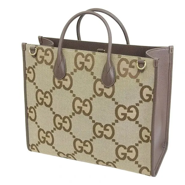 Gucci Brown Canvas Jumbo GG Canvas Tote Bag Brown Canvas Very good - Inside View