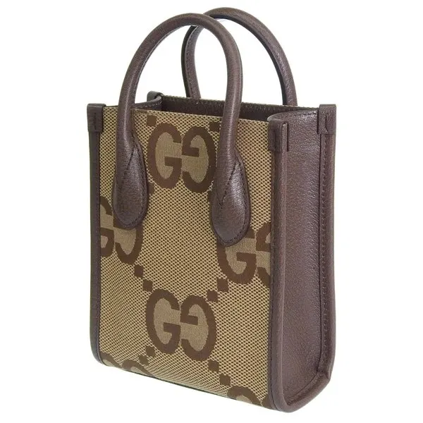 Gucci Brown GG Ophidia Mini Tote Bag Brown Never worn - Model View