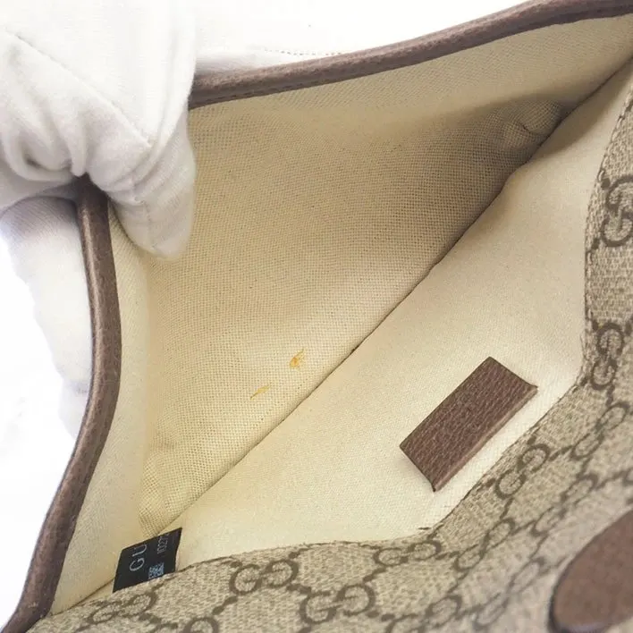 Gucci Brown GG Supreme Canvas and Leather Neo Vintage Web Belt Bag Brown Canvas Very good - Inside View