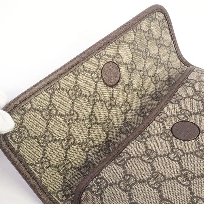 Gucci Brown GG Supreme Canvas and Leather Neo Vintage Web Belt Bag Brown Canvas Very good - Model View