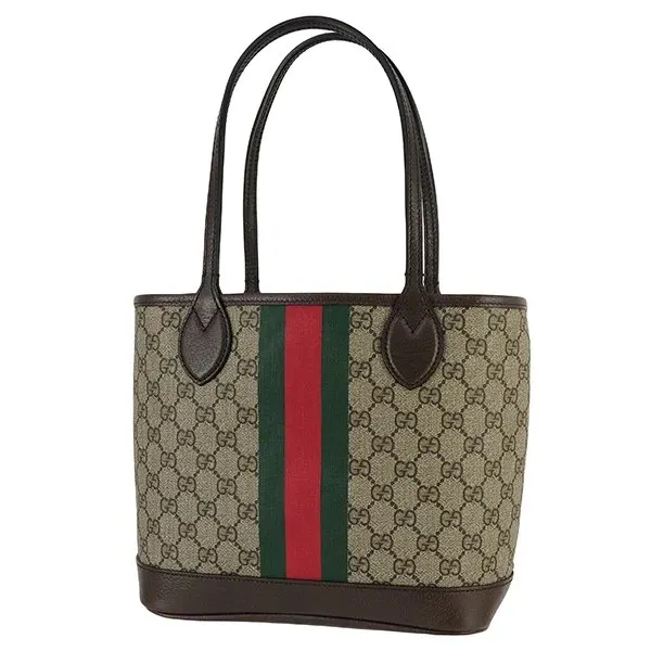 Gucci Tricolor Canvas GG Supreme Small Ophidia Tote Bag MultiColor Canvas Never worn - Front View