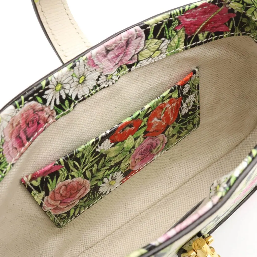 Gucci Yuko Higuchi Jackie 1961 Mini Floral Pattern Leather Hobo Bag MultiColor Leather Very good - Box View