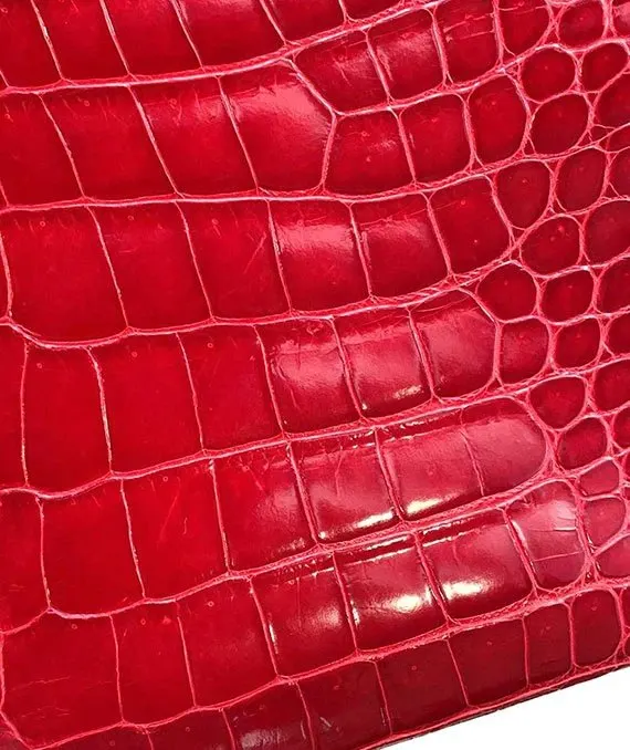 Hermès 2004 Porosus Crocodile Leather Birkin Handbag size 30 in Blaze with Palladium Hardware MultiColor Leather Very good - Back View