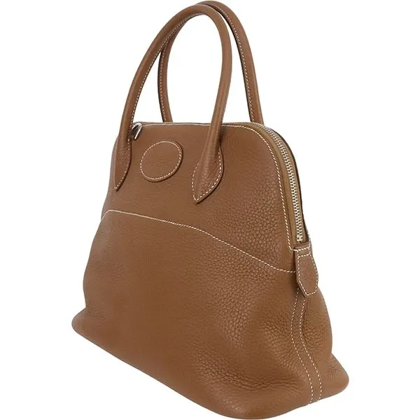 Hermès 2019 (Stamp D) Gold Taurillon Clemence Leather Bolide 31 Bag Gold Leather Very good - Inside View
