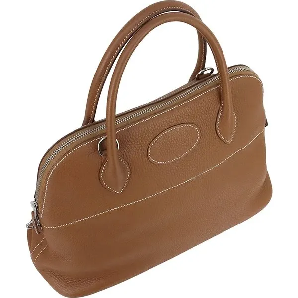 Hermès 2019 (Stamp D) Gold Taurillon Clemence Leather Bolide 31 Bag Gold Leather Very good - Model View