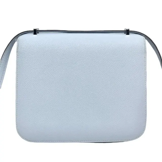 Hermès 2021 (Stamp Z) Size 18 Epsom Leather Constance 3 Mini Bleu Brume in Color with Palladium Hardware MultiColor Leather Very good - Model View