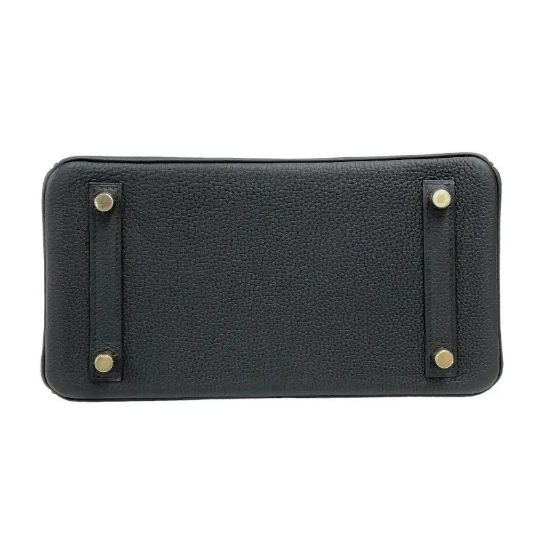 Hermès Birkin (Stamp U) Size 25 Togo Leather Handbag in Black color with Gold Hardware Black Leather Very good - Model View