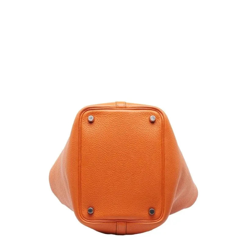 Hermès Picotin Lock PM Orange Color Taurillon Clemence Handbag with Palladium Hardware Orange Leather Very good - Model View