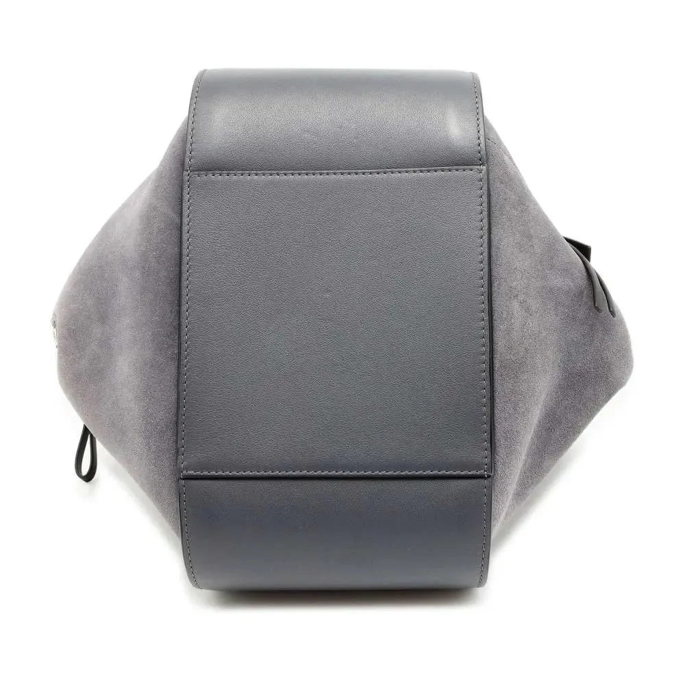Loewe Grey Leather and Suede Small Hammock Tote Bag Grey Suede Good - Inside View
