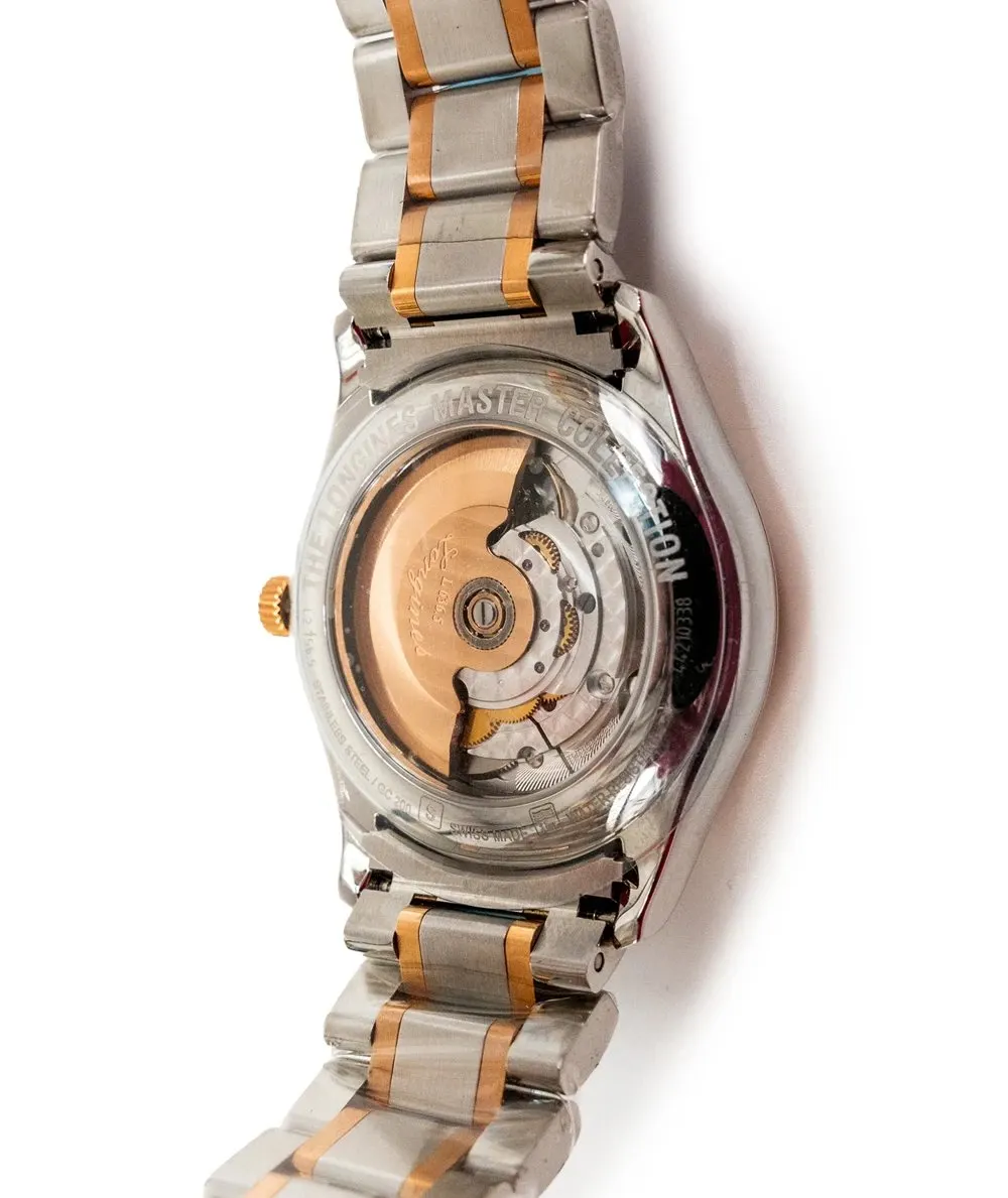 Longines Master Collection L2.755.5.79.7 Automatic Stainless Steel and 18k Rose Gold Silver Dial Men's Watch 38.5mm Swiss Movement Gold Never worn - Box View